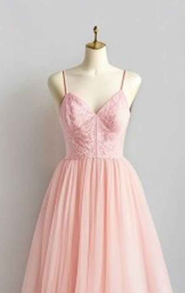 Blush Tulle Party Dress - front view