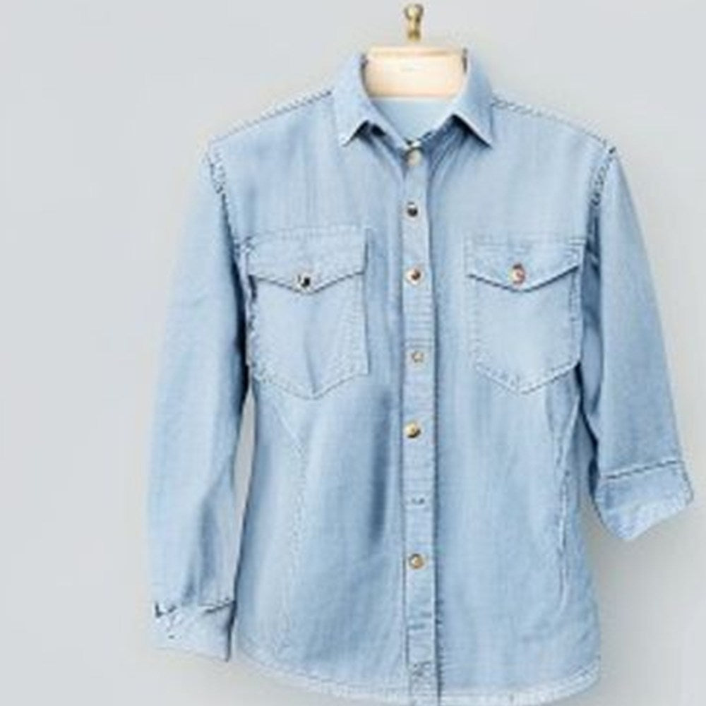 Denim Shirt Dress - alternate angle