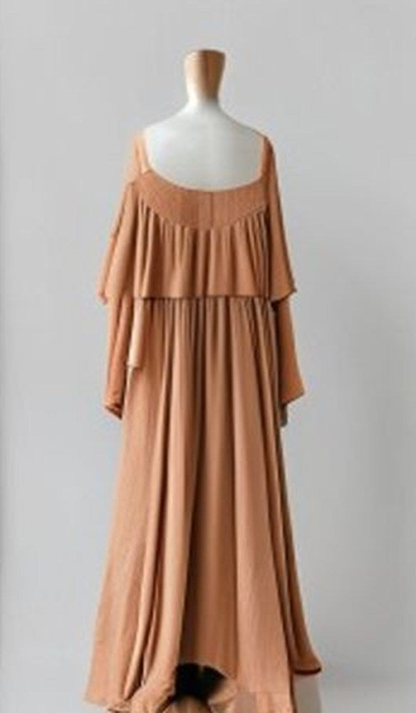 Terracotta Boho Maxi Dress - back view