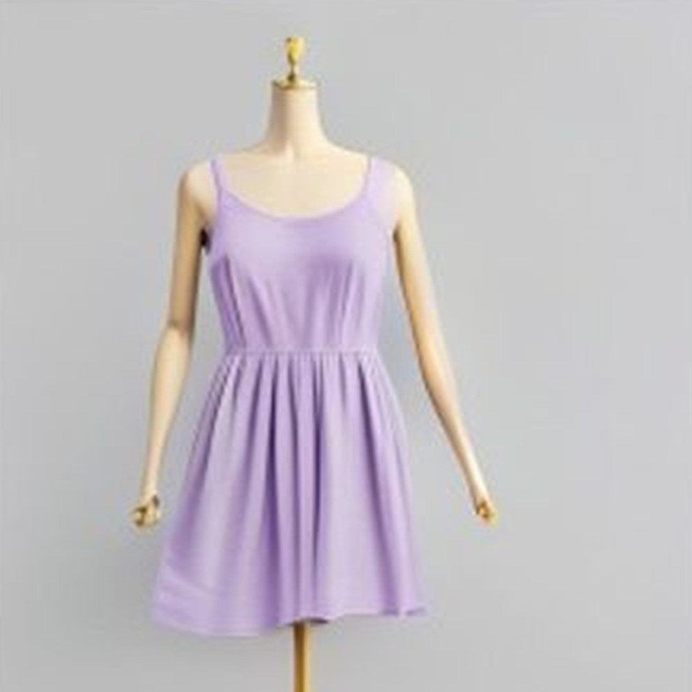 Lavender A-Line Mini Dress - front view
